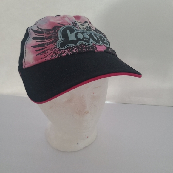 Concept One Pink and Black Love Graphic Girls  Cap - Picture 1 of 4